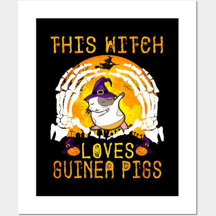 This Witch Loves Guinea Pigs Halloween (143) Posters and Art